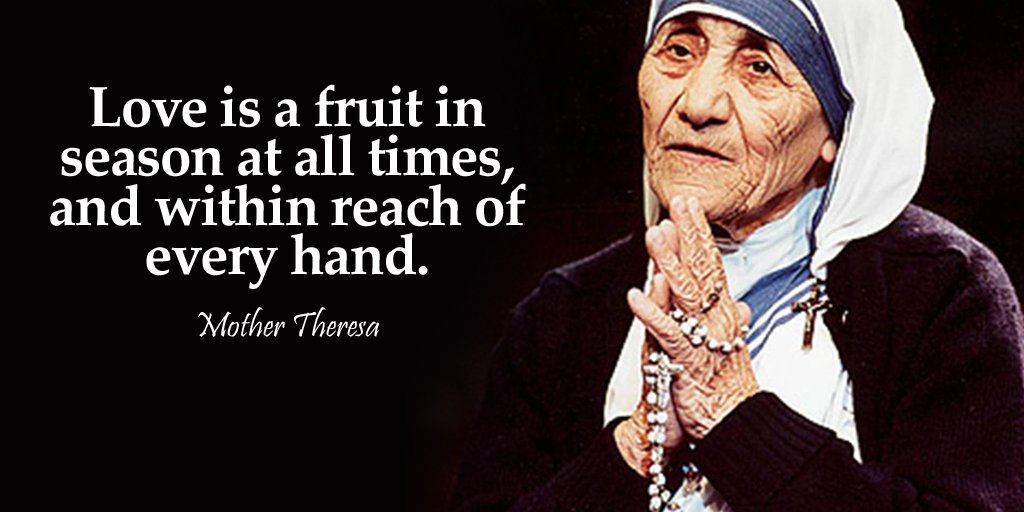 Kutipan Ibu Teresa tentang Cinta