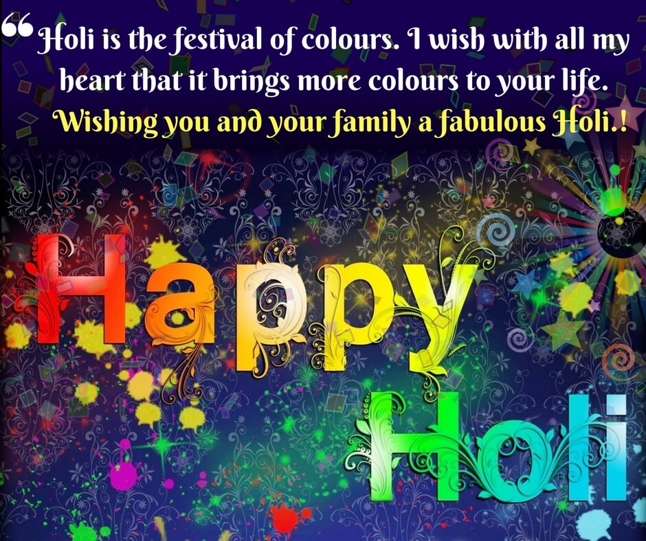 Happy Holi Wishes For Whatsapp and FaceBook Status