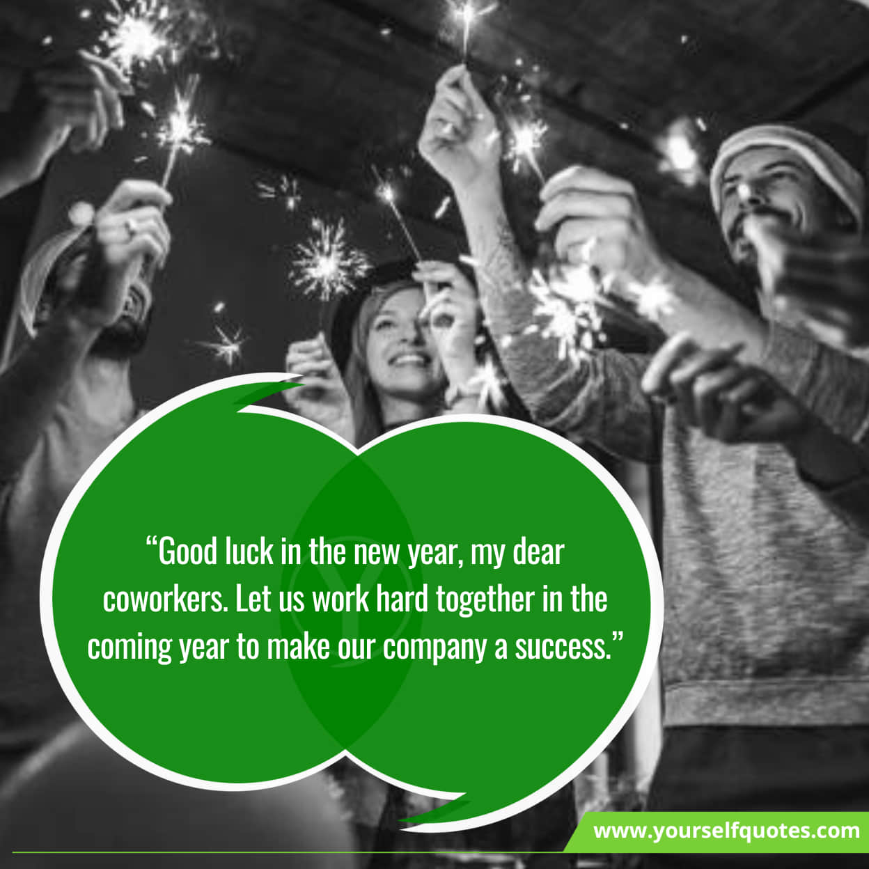 Blissful Wishes For Co-Workers On New Year