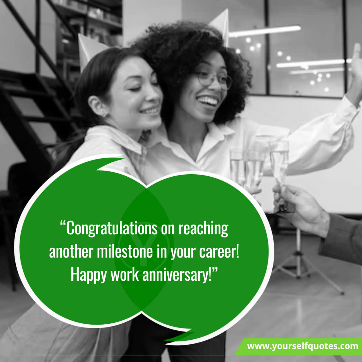 Congratulating on work anniversary