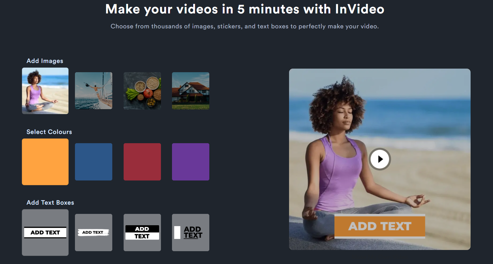 Make your videos with InVideo
