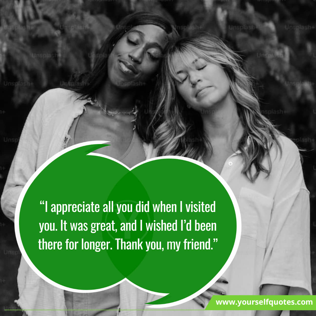 Thank You Message Quotes Sayings After Visiting a Friend